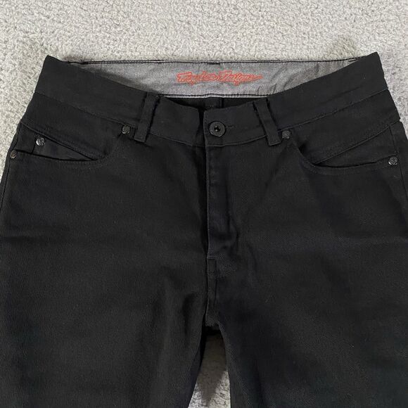 Troy Lee Designs TLD Jeans Mens 30x32 Black Straight Leg Stretch Denim Casual - Picture 2 of 12